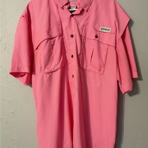 Magellan Outdoors Coral Checkered Shirt